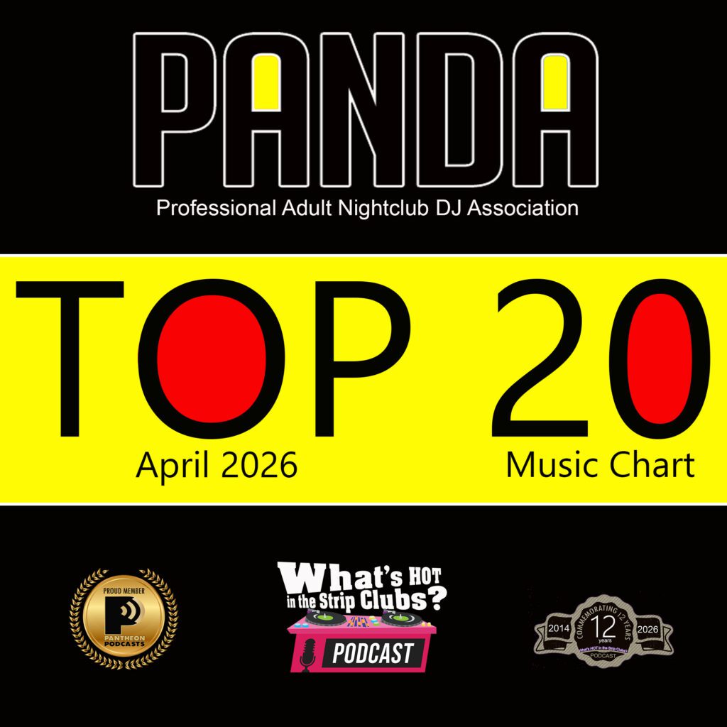 PANDA Top 20 April 2026 promotional graphic with DJ Mike D tribute and official chart branding